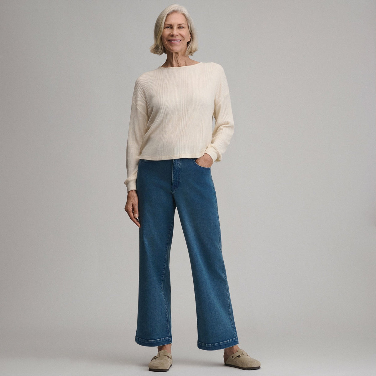 Eddie Bauer Women's High Waisted Wide-Leg Jean