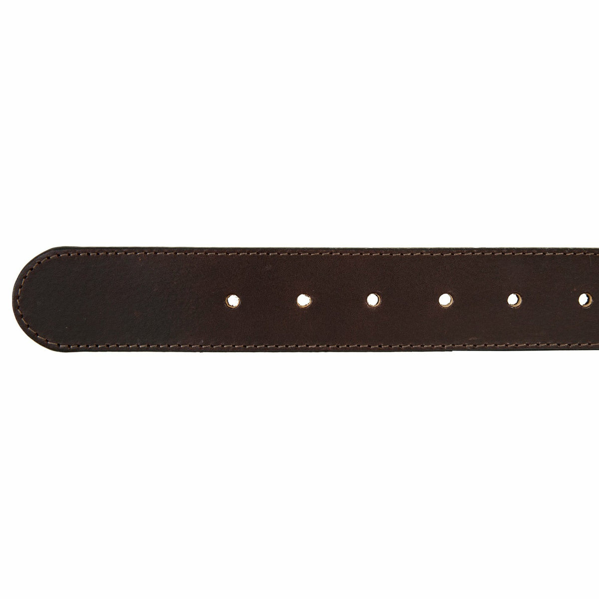 Eddie Bauer Men's Rugged Leather Belt with Stretch Tab and Sasquatch Design