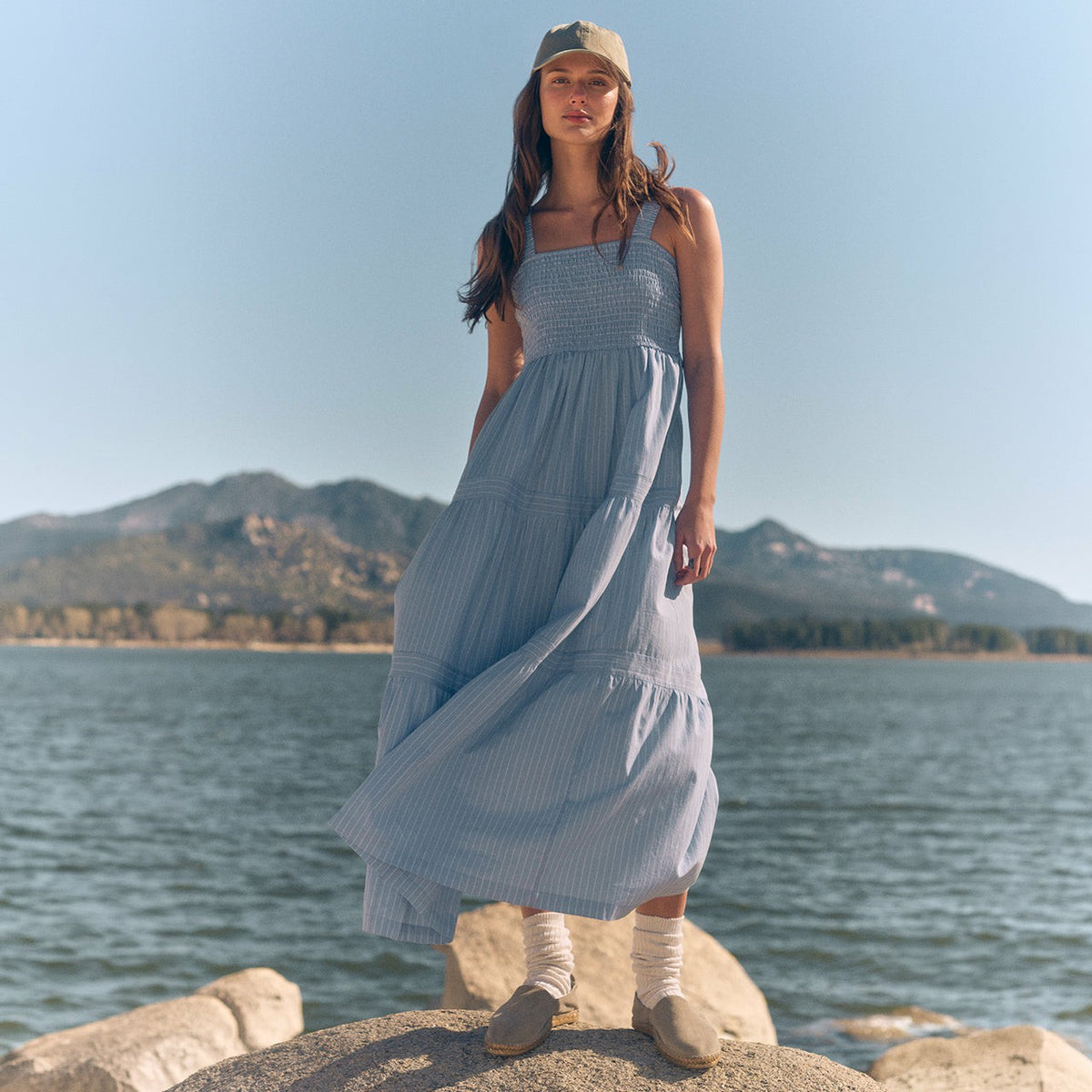 Eddie Bauer Women's Smocked Tiered Midi Dress