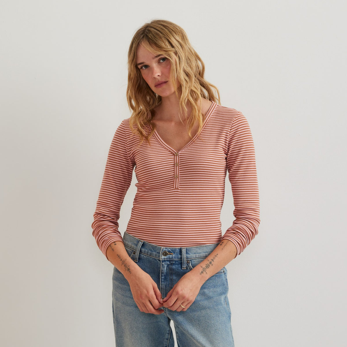 Eddie Bauer Women's LS Rib Henley