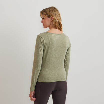 Eddie Bauer Women's Surreal Travel LS Women'sap Frt Tee