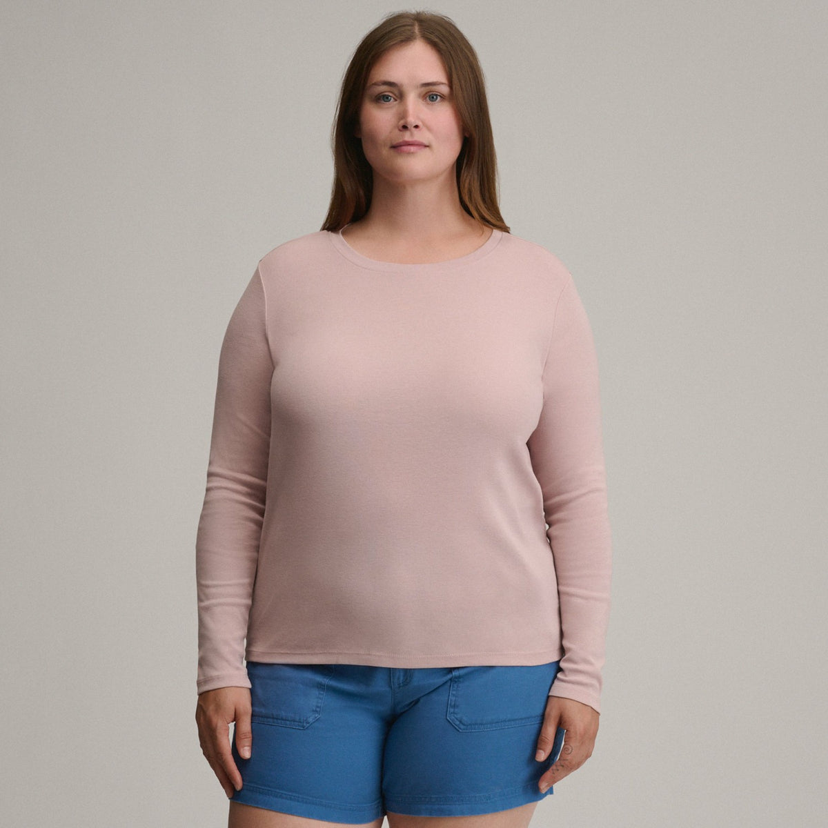 Eddie Bauer Women's LS Favorite Crew - Solid
