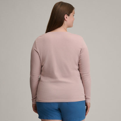 Eddie Bauer Women's LS Favorite Crew - Solid