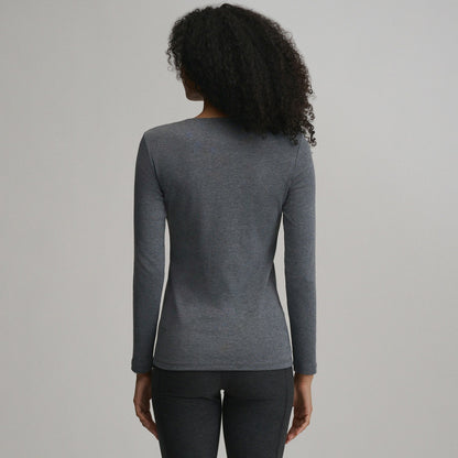 Eddie Bauer Women's LS Favorite Crew - Solid