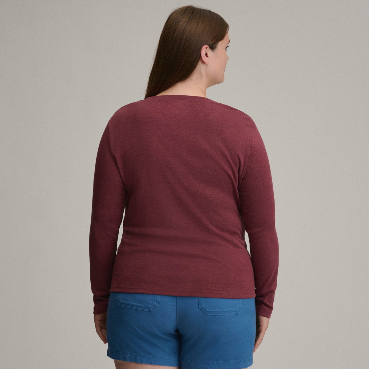 Eddie Bauer Women's LS Favorite Crew - Solid