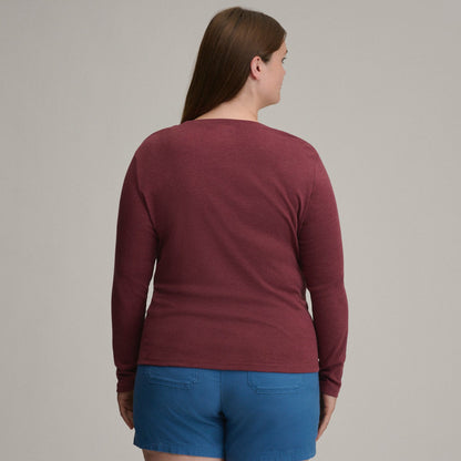 Eddie Bauer Women's LS Favorite Crew - Solid