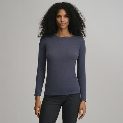 Eddie Bauer Women's LS Favorite Crew - Solid