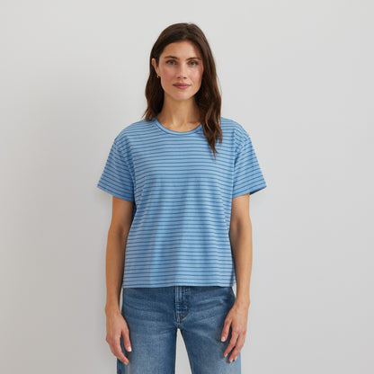 Eddie Bauer Women's Lightwave Stripe Short Sleeve T-Shirt