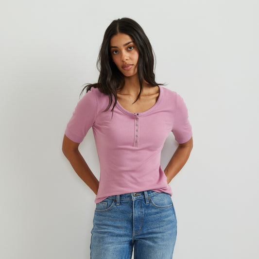 Eddie Bauer Women's Softline Rib SS Henley