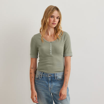 Eddie Bauer Women's Softline Rib SS Henley