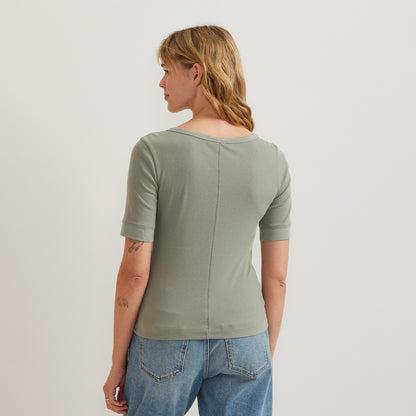 Eddie Bauer Women's Softline Rib SS Henley