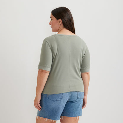 Eddie Bauer Women's Softline Rib SS Henley