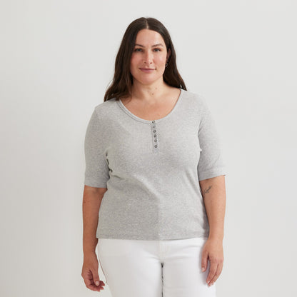 Eddie Bauer Women's Softline Rib SS Henley