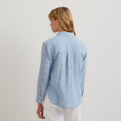 Eddie Bauer Women's Woven Cotton Slub LS