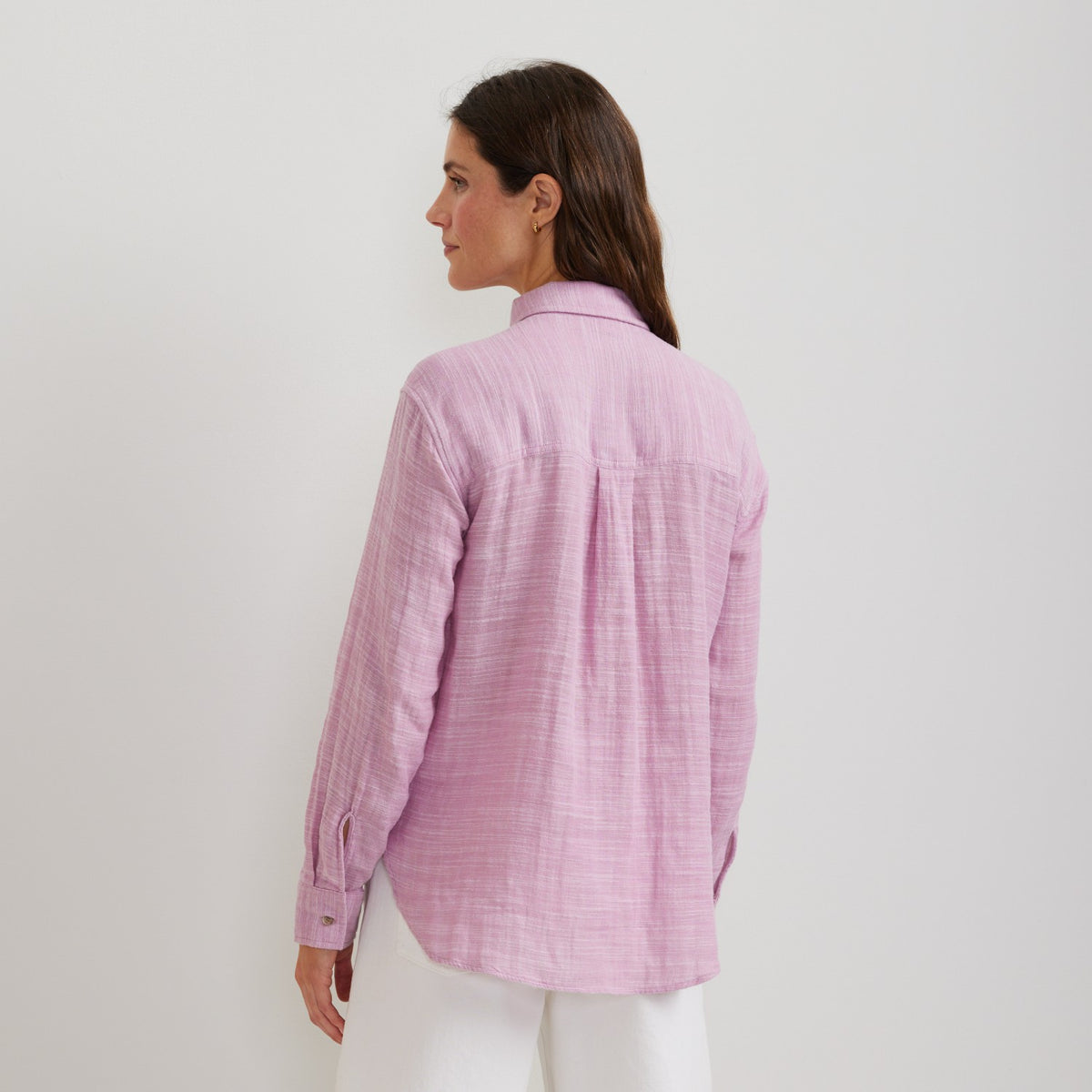 Eddie Bauer Women's Woven Cotton Slub LS