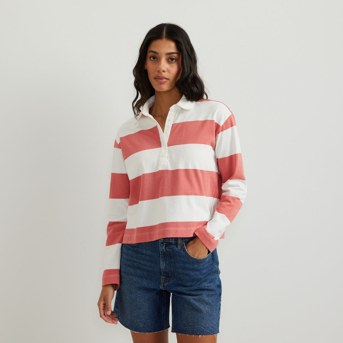 Eddie Bauer Women's LS Rugby Polo