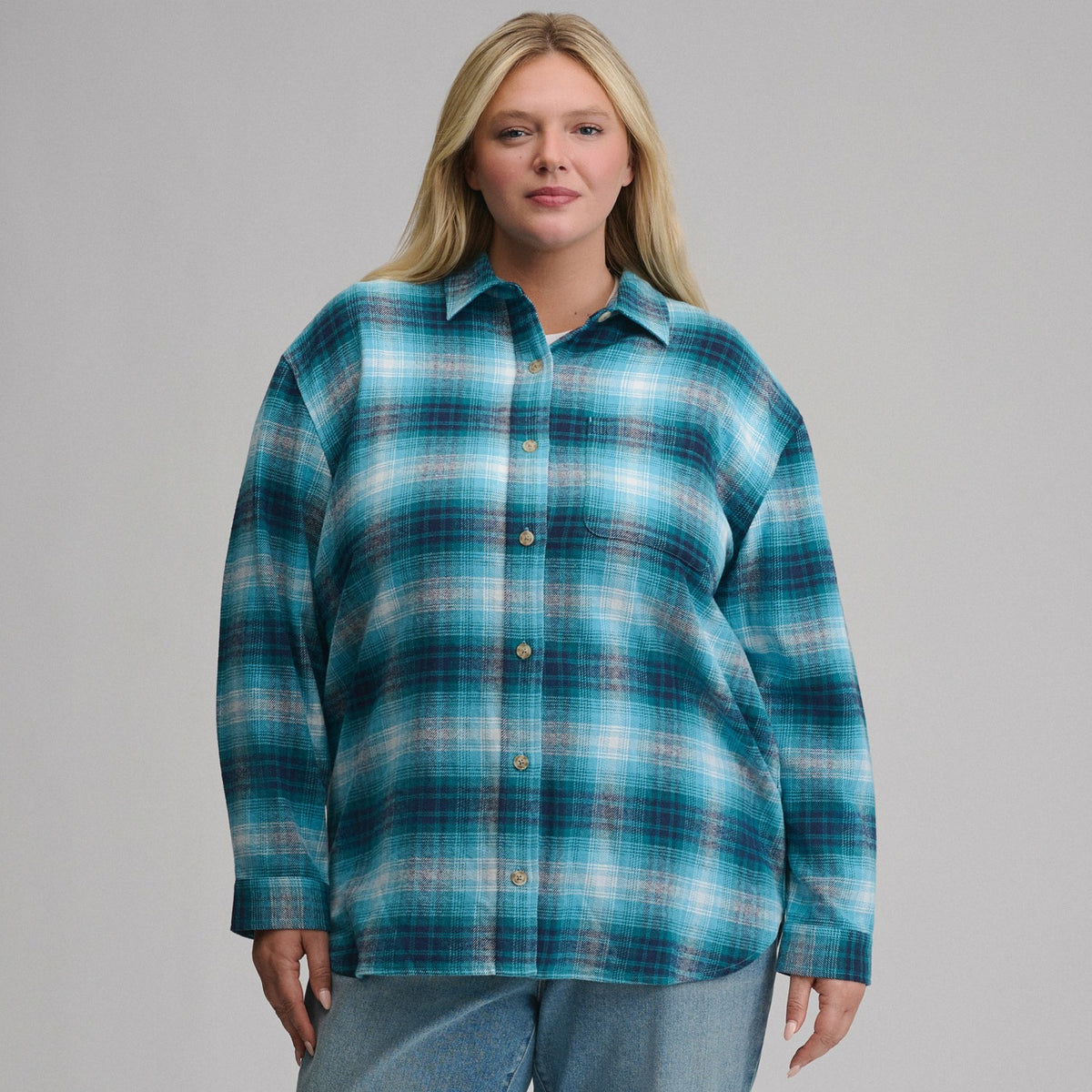 Eddie Bauer Women's Long-Sleeve Heritage Soft Boyfriend Flannel Shirt