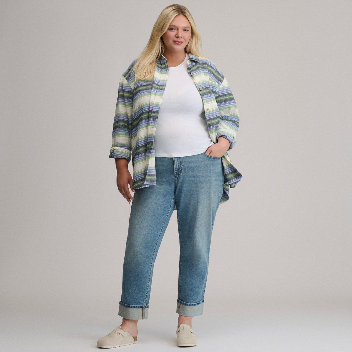 Eddie Bauer Women's Long-Sleeve Heritage Soft Boyfriend Flannel Shirt