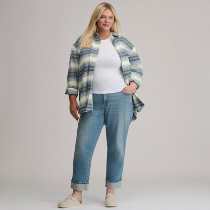 Eddie Bauer Women's Long-Sleeve Heritage Soft Boyfriend Flannel Shirt
