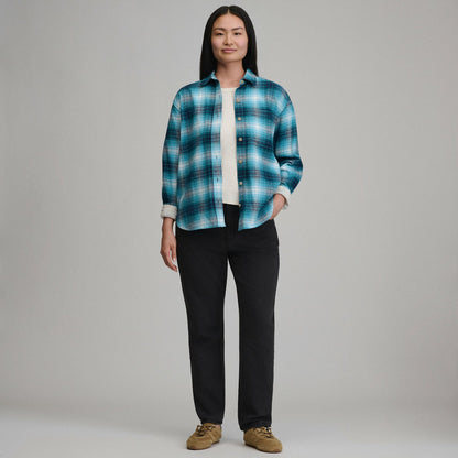 Eddie Bauer Women's Long-Sleeve Heritage Soft Boyfriend Flannel Shirt