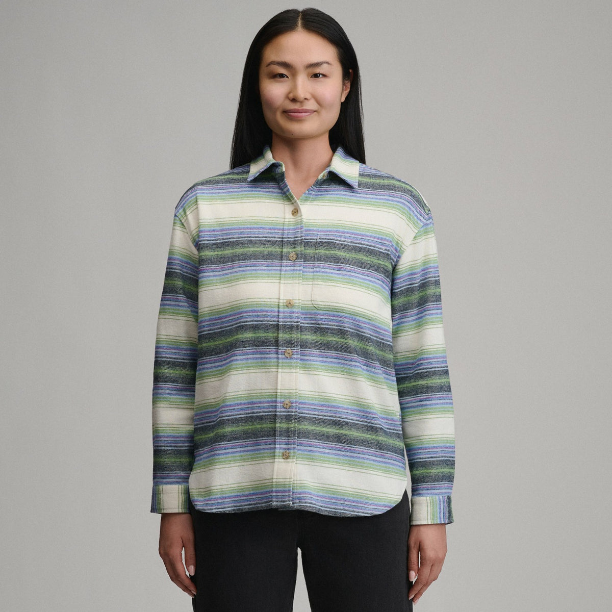 Eddie Bauer Women's Long-Sleeve Heritage Soft Boyfriend Flannel Shirt