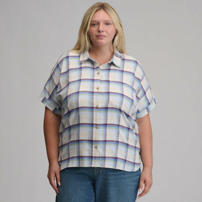 Eddie Bauer Women's W Field Flex Flannel Short-Sleeve Shirt