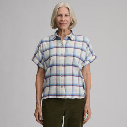 Eddie Bauer Women's W Field Flex Flannel Short-Sleeve Shirt