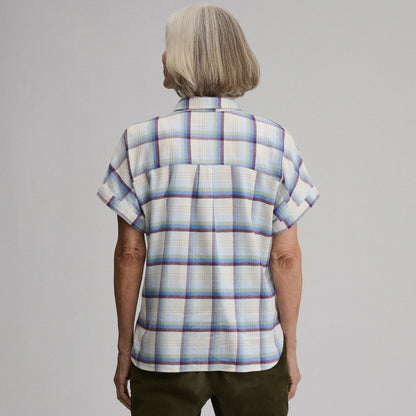 Eddie Bauer Women's W Field Flex Flannel Short-Sleeve Shirt