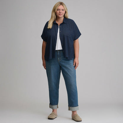 Eddie Bauer Women's W Field Flex Flannel Short-Sleeve Shirt