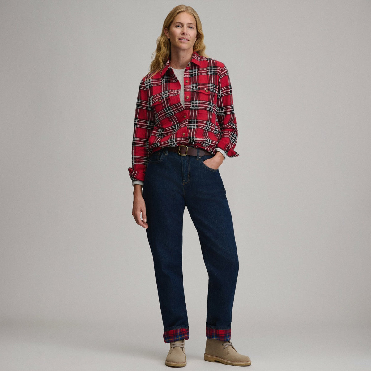 Eddie Bauer Women's Long-Sleeve Heritage Soft Classic Novelty Flannel Shirt