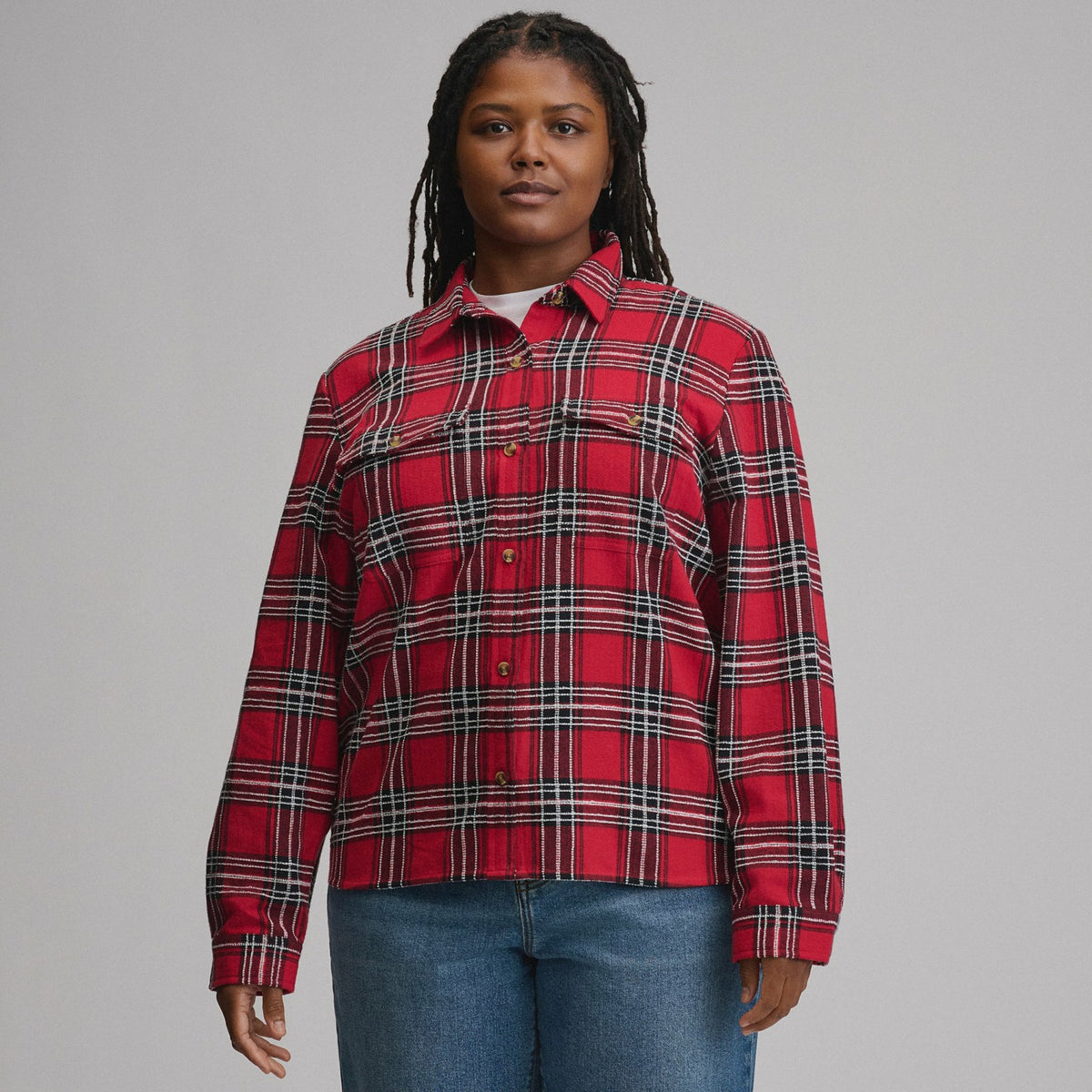 Eddie Bauer Women's Long-Sleeve Heritage Soft Classic Novelty Flannel Shirt