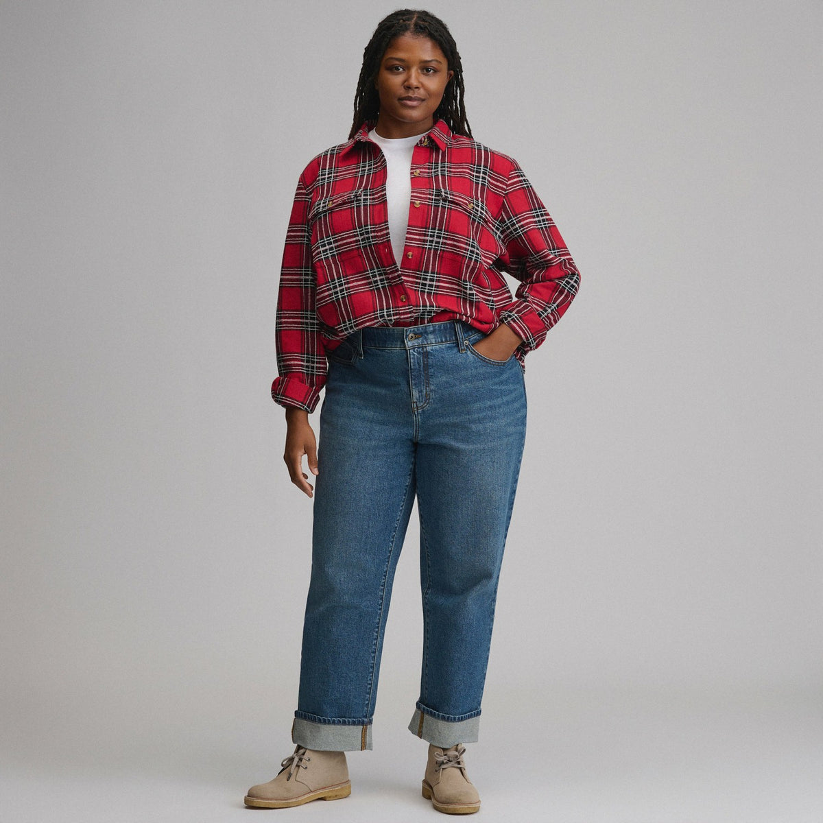 Eddie Bauer Women's Long-Sleeve Heritage Soft Classic Novelty Flannel Shirt