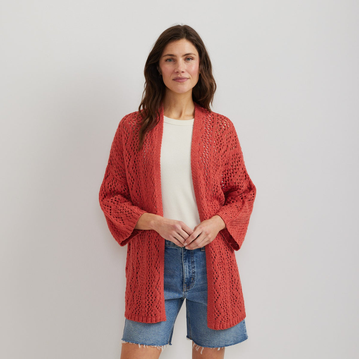 Eddie Bauer Women's Long Open-Front Cardigan