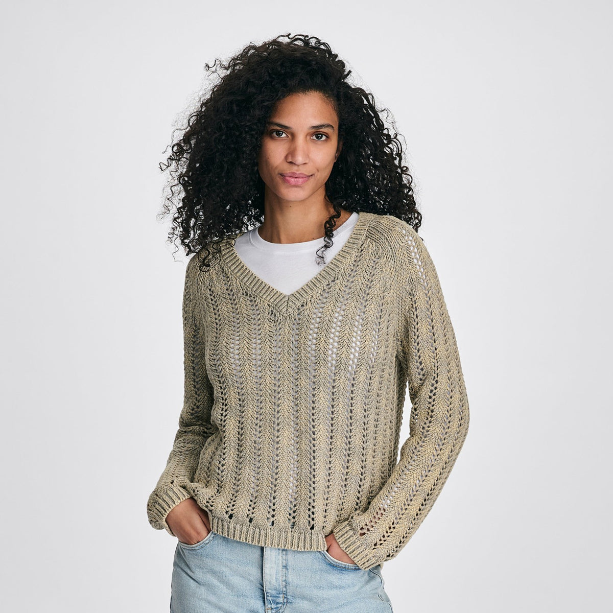 Eddie Bauer Women's Pointelle LS Pullover