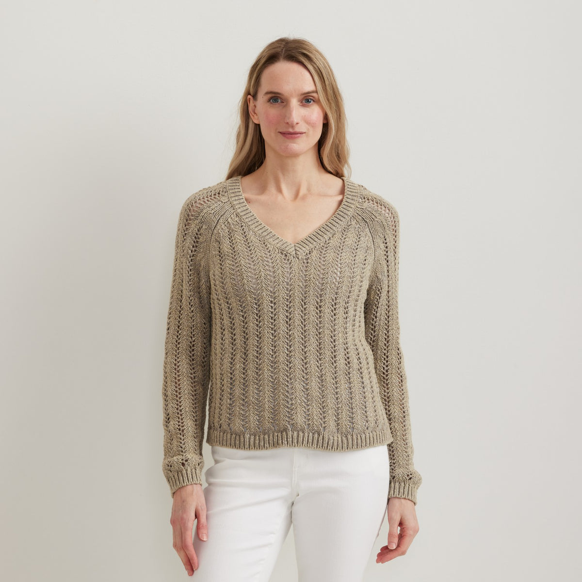 Eddie Bauer Women's Pointelle LS Pullover