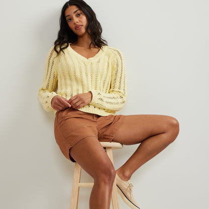 Eddie Bauer Women's Pointelle LS Pullover