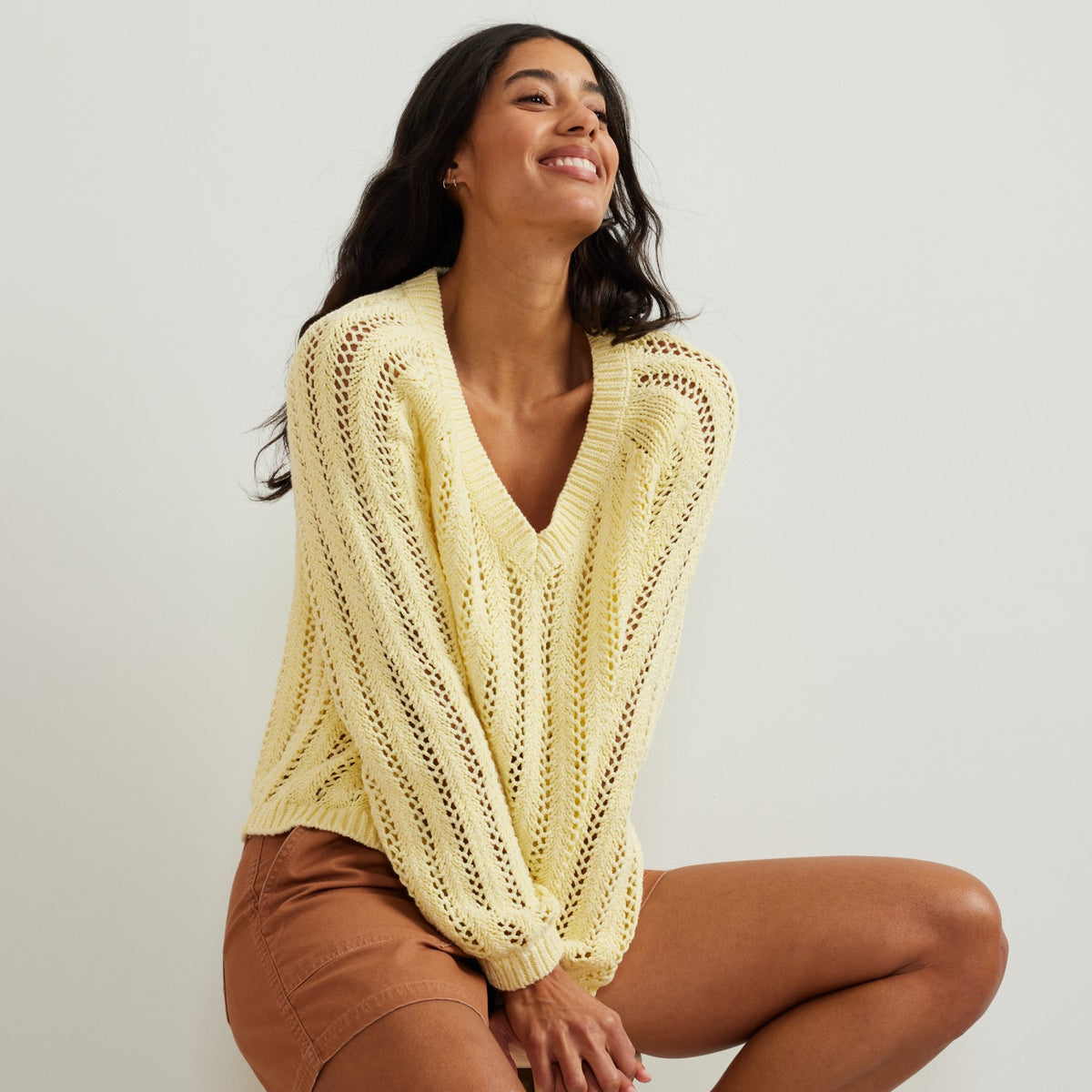 Eddie Bauer Women's Pointelle LS Pullover