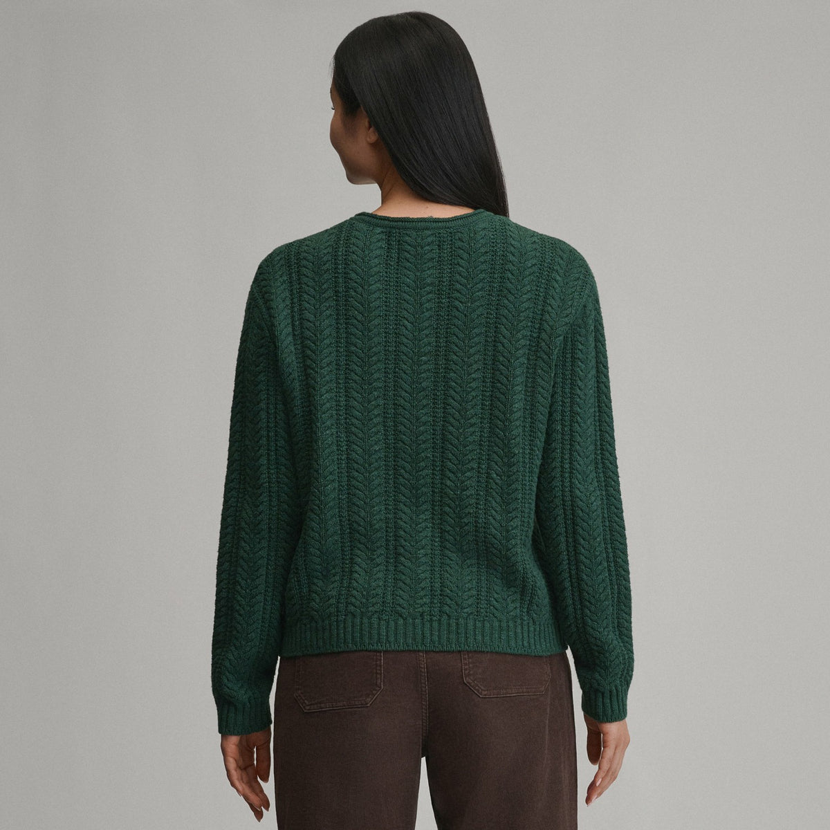 Eddie Bauer Women's Cotton Cable Crew Sweater