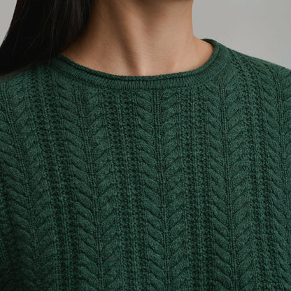 Eddie Bauer Women's Cotton Cable Crew Sweater