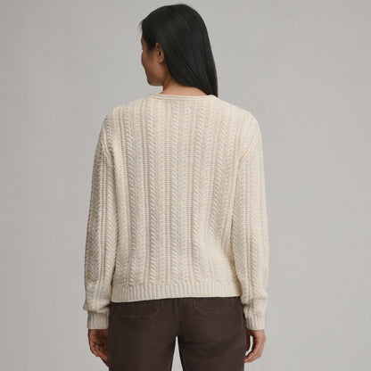 Eddie Bauer Women's Cotton Cable Crew Sweater