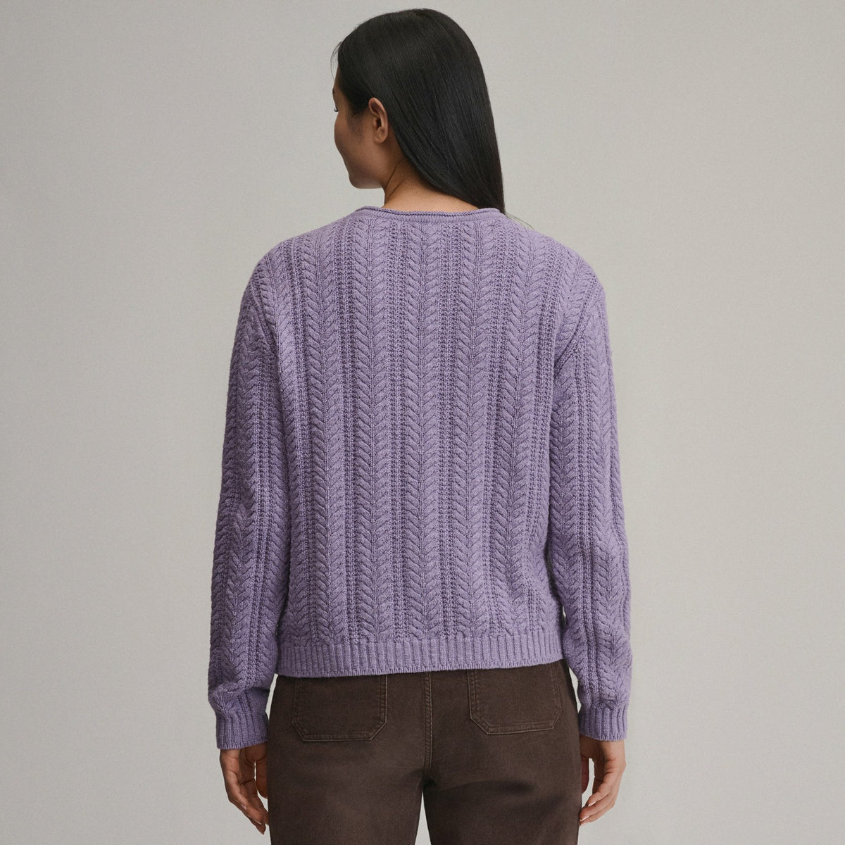 Eddie Bauer Women's Cotton Cable Crew Sweater