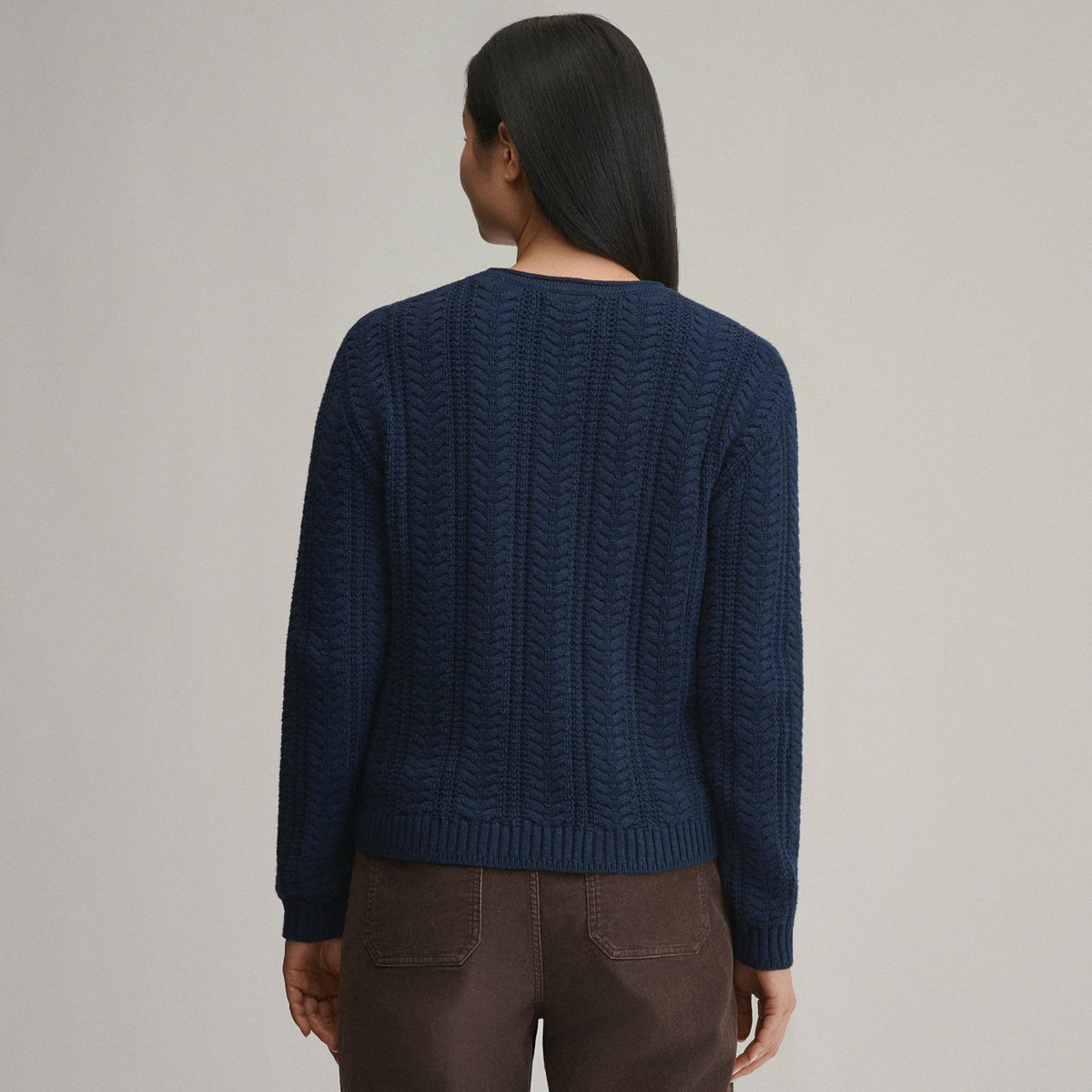 Eddie Bauer Women's Cotton Cable Crew Sweater