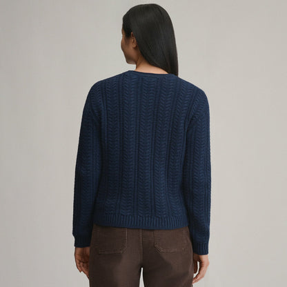 Eddie Bauer Women's Cotton Cable Crew Sweater
