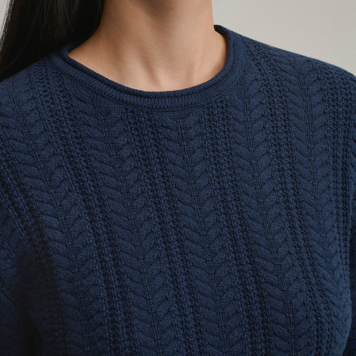 Eddie Bauer Women's Cotton Cable Crew Sweater