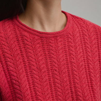 Eddie Bauer Women's Cotton Cable Crew Sweater