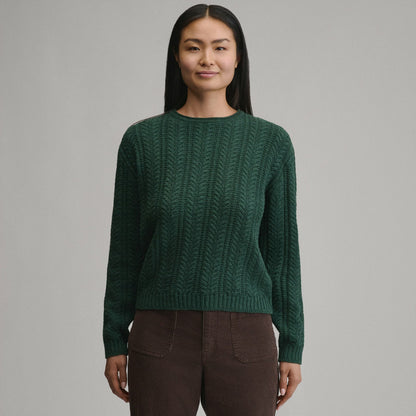 Eddie Bauer Women's Cotton Cable Crew Sweater