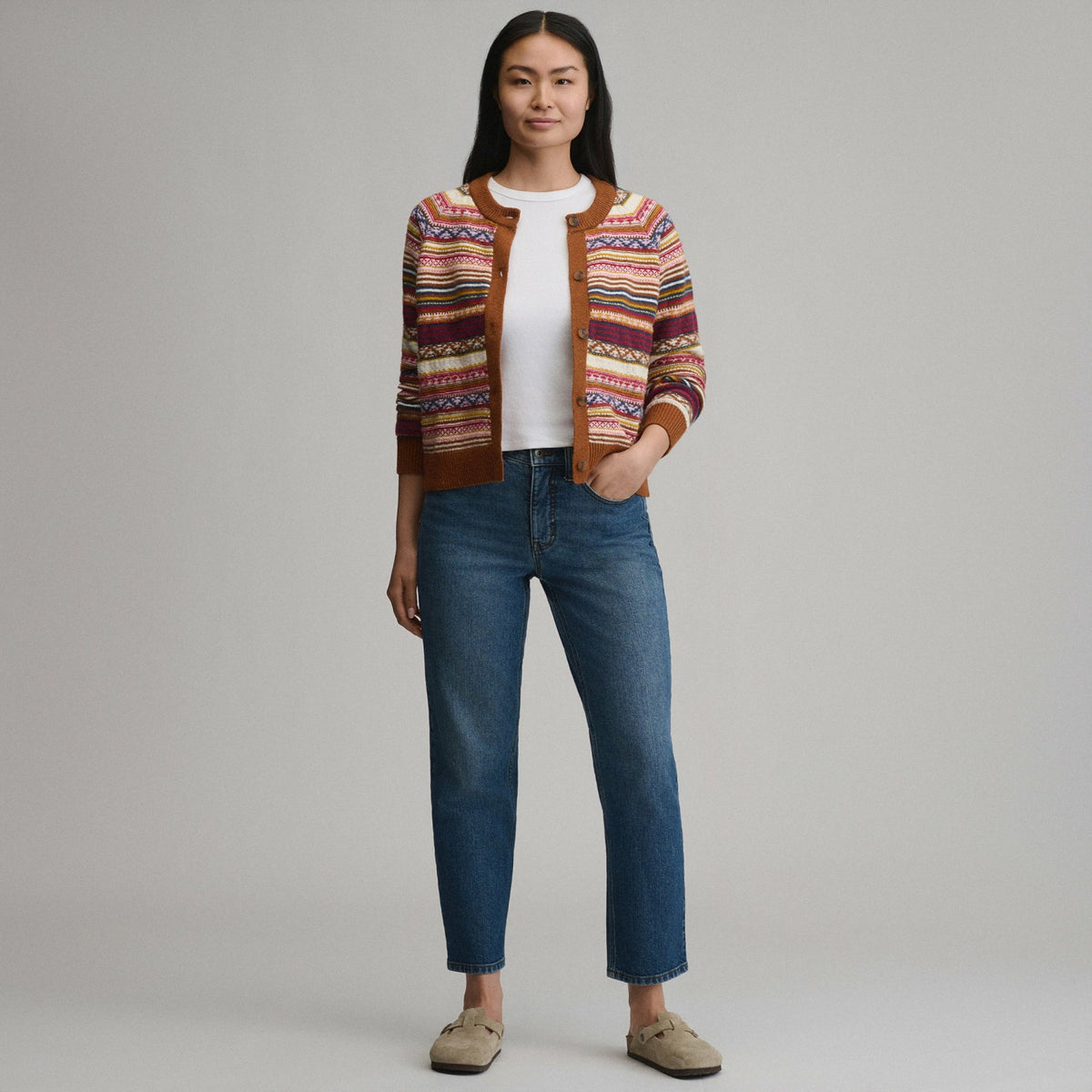 Eddie Bauer Women's Signature Cardigan Sweater - Stripe