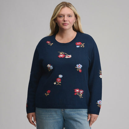 Eddie Bauer Women's Floral Crewneck Sweater