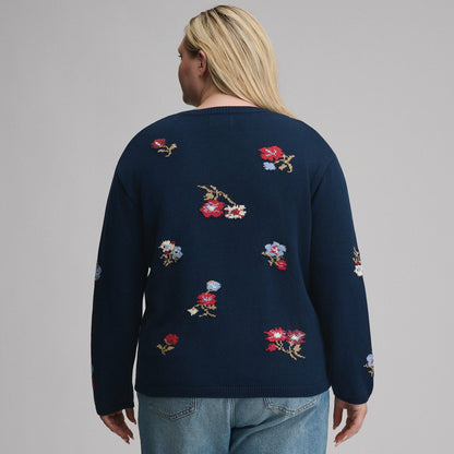 Eddie Bauer Women's Floral Crewneck Sweater