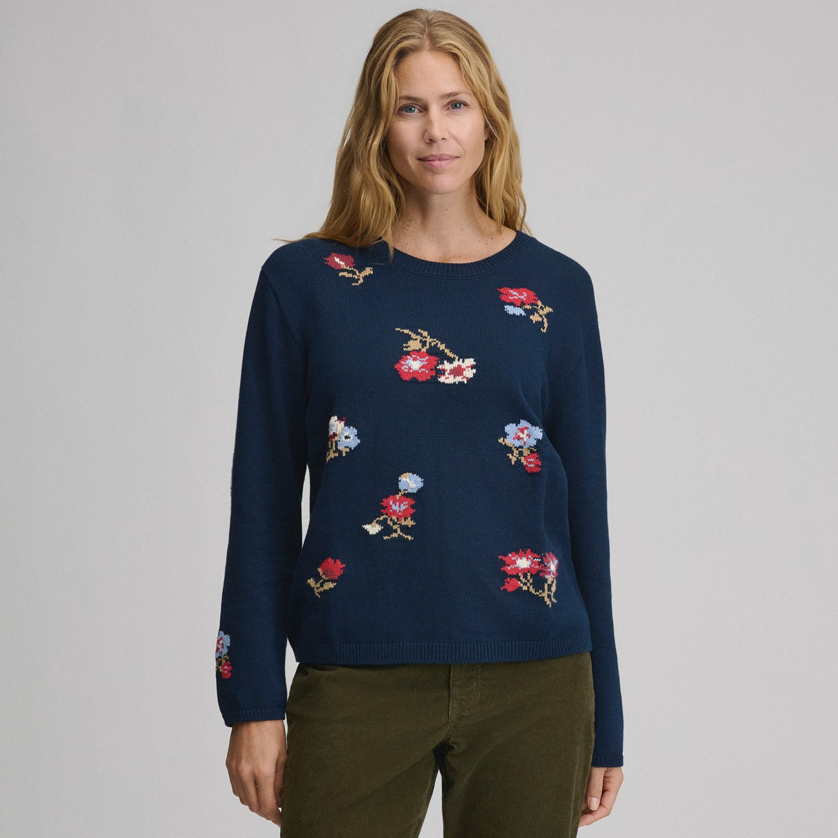 Eddie Bauer Women's Floral Crewneck Sweater